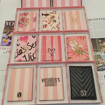 Ultra-λεπτή θήκη διαβατηρίου και καρτών με ρίγες από PU – unisex οργανωτής εγγράφων για ταξίδια, επένδυση πολυεστέρα, έκδοση άνοιξη 2024