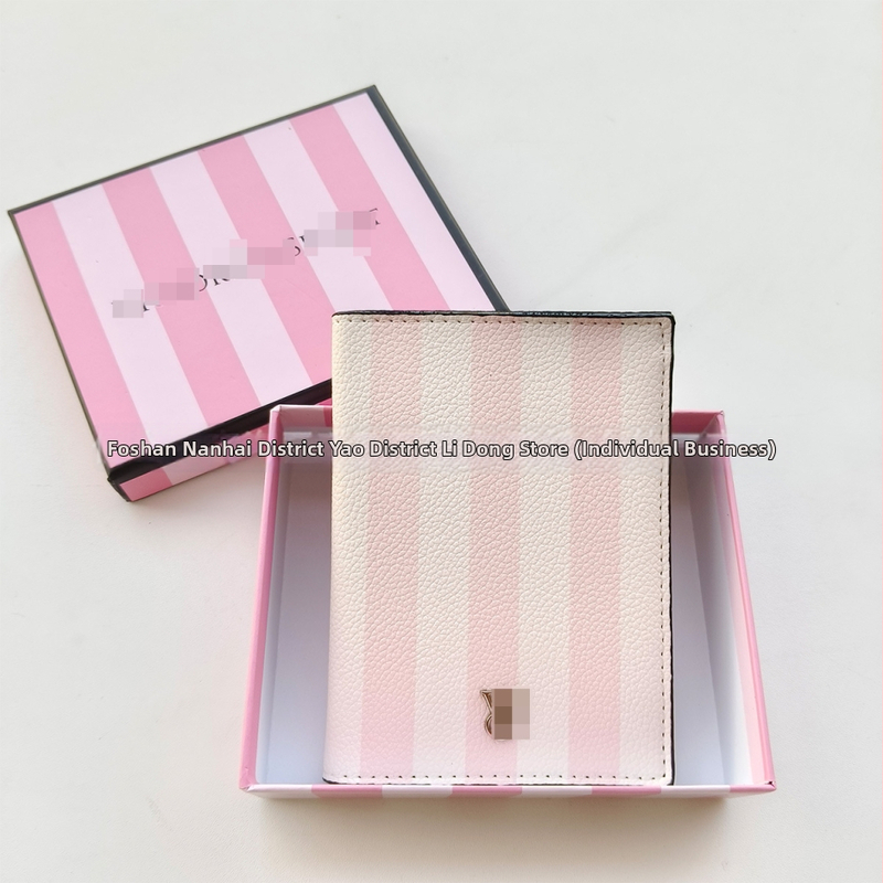 Ultra-λεπτή θήκη διαβατηρίου και καρτών με ρίγες από PU – unisex οργανωτής εγγράφων για ταξίδια, επένδυση πολυεστέρα, έκδοση άνοιξη 2024