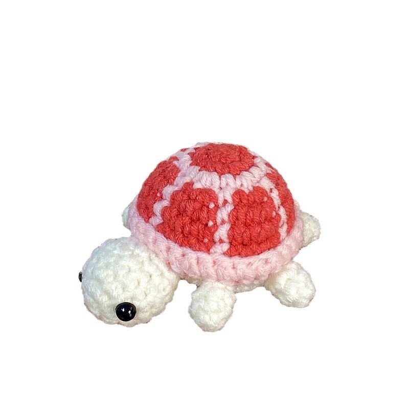 Breloc cheie broască țestoasă croșetată cu lână, figurină drăguță pentru geantă
