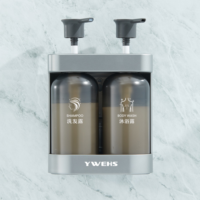 Дозатор за сапун, ABS, стенен монтаж, ръчно натискане, светъл луксозен стил, EU CE сертифициран