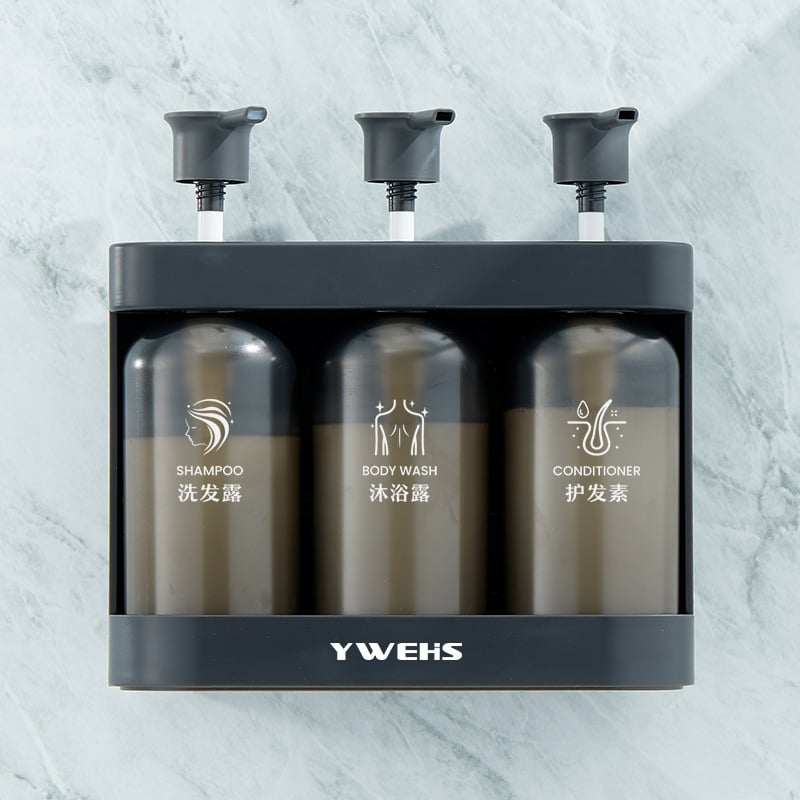 Дозатор за сапун, ABS, стенен монтаж, ръчно натискане, светъл луксозен стил, EU CE сертифициран