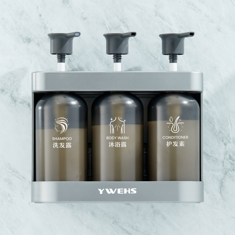 Дозатор за сапун, ABS, стенен монтаж, ръчно натискане, светъл луксозен стил, EU CE сертифициран