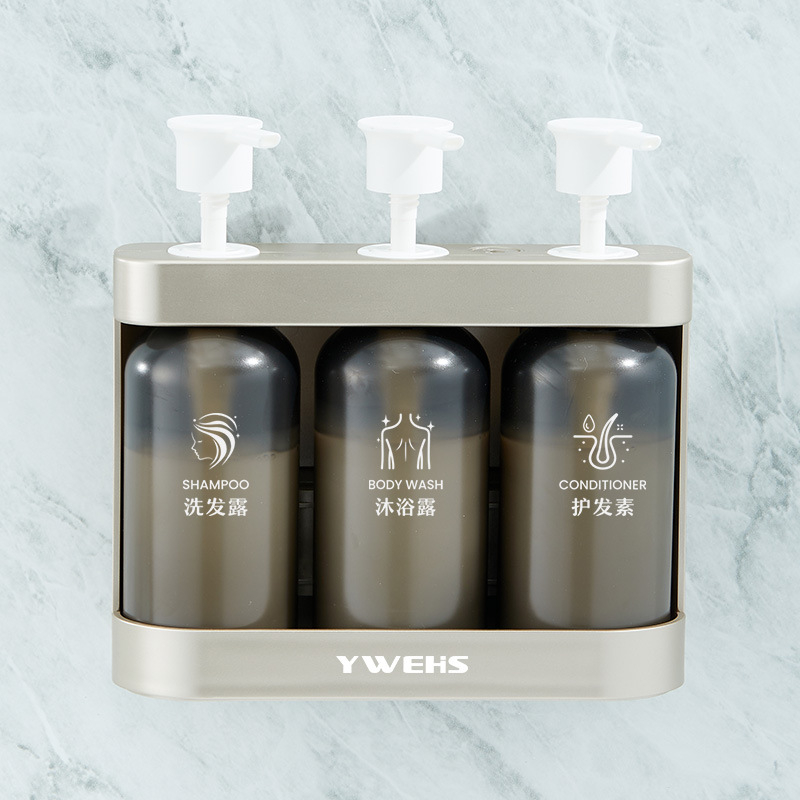 Дозатор за сапун, ABS, стенен монтаж, ръчно натискане, светъл луксозен стил, EU CE сертифициран