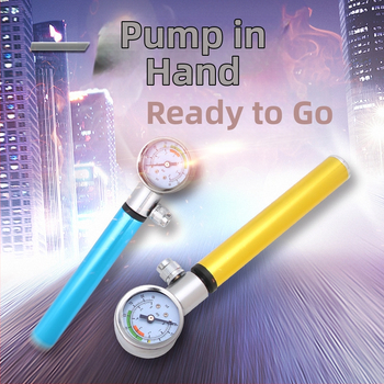 Rokas mini velosipēda sūknis – Alumīnija sakausējums, hidrauliskais manometrs, Pielāgojama, Jumping Fruit