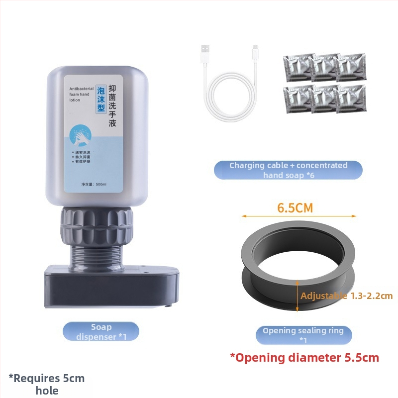 Senzorický dávkovač mydla pod zrkadlovou skriňou, skrytý automatický dávkovač peny, plast; oxidácia; moderný minimalistický štýl; senzorové ovládanie