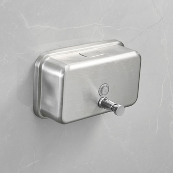Диспенсър за сапун и шампоан, стенен, ръчно натискан, 304 неръждаема стомана, фино покритие с електроплакиране, стил лек лукс