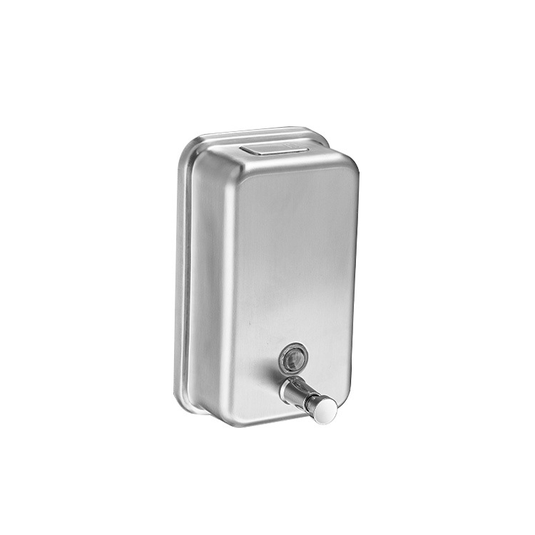 Диспенсър за сапун и шампоан, стенен, ръчно натискан, 304 неръждаема стомана, фино покритие с електроплакиране, стил лек лукс