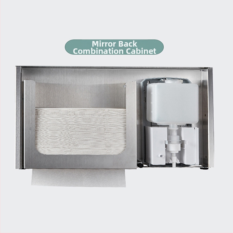 ACEYEA Senzorický dávkovač mydla pre skrinku pod zrkadlom – chrómovaný mosadz, indukčný, moderný minimalistický štýl, 1,2 kg