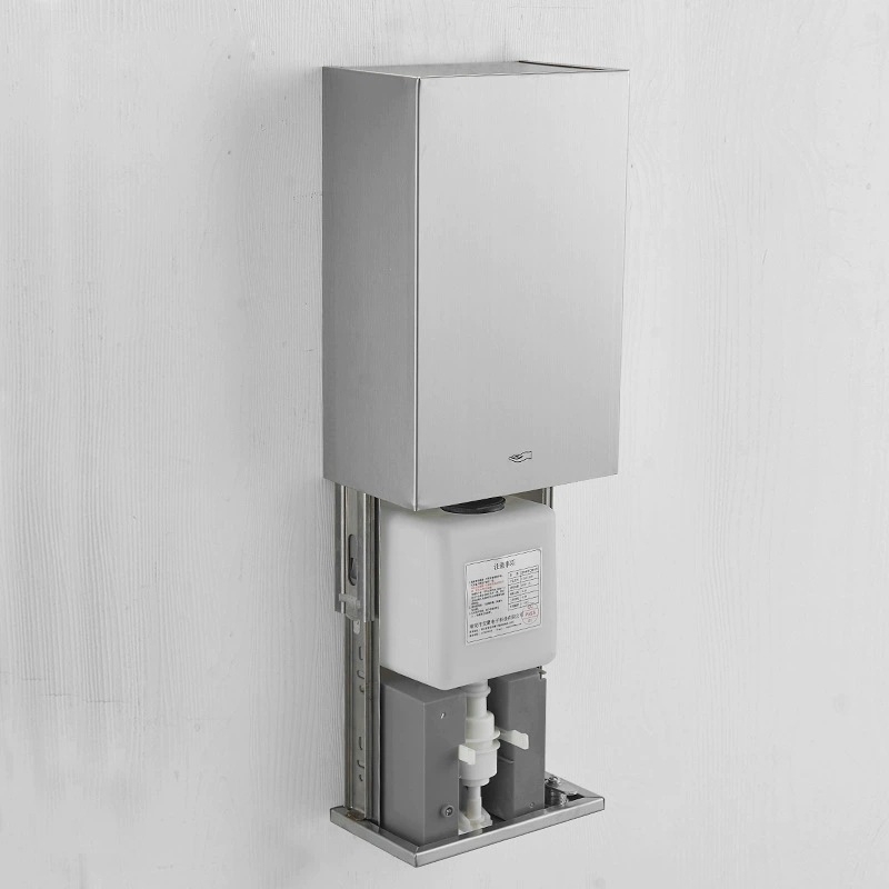 ACEYEA Автоматичен дозатор за сапун сензор за шкаф под огледало – хромиран месинг, индукционен, модерен минимализъм, 1,2 кг