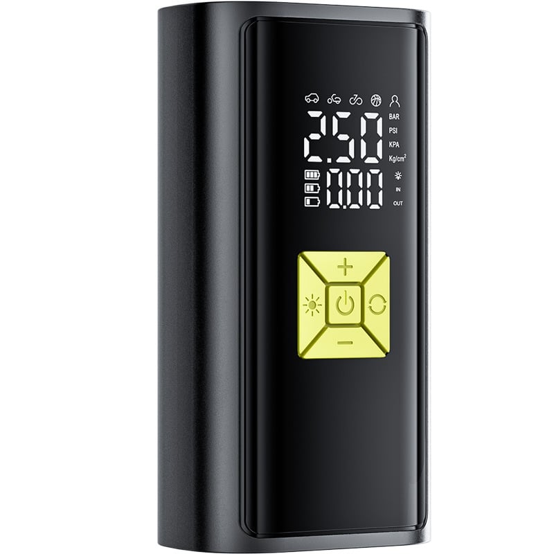 Φορητή ασύρματη αντλία αέρα αυτοκινήτου με ψηφιακή οθόνη — 120W, 35 L/min, υψηλή πίεση