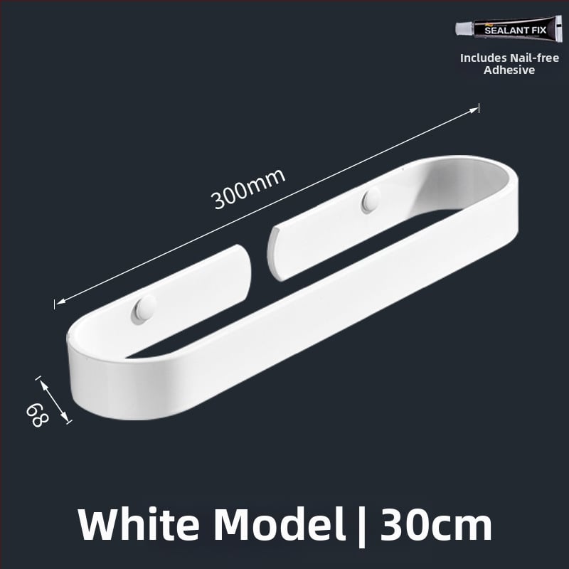 Стена-монтирана стойка за кърпи и чехли, алуминиева сплав, товароподемност 30 кг, един слой, модерен минималистичен стил
