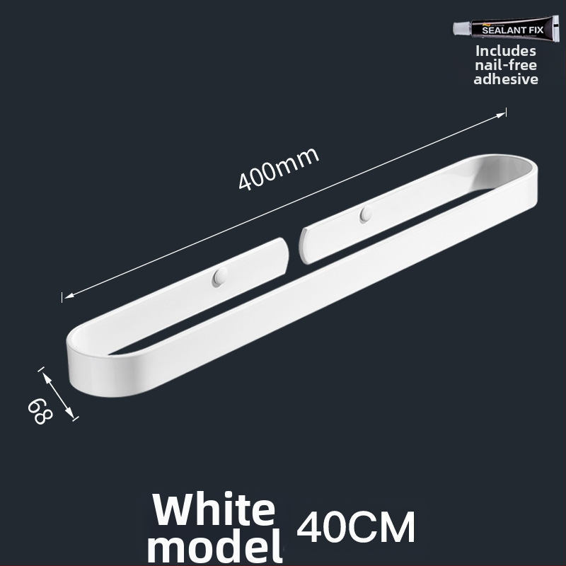 Стена-монтирана стойка за кърпи и чехли, алуминиева сплав, товароподемност 30 кг, един слой, модерен минималистичен стил