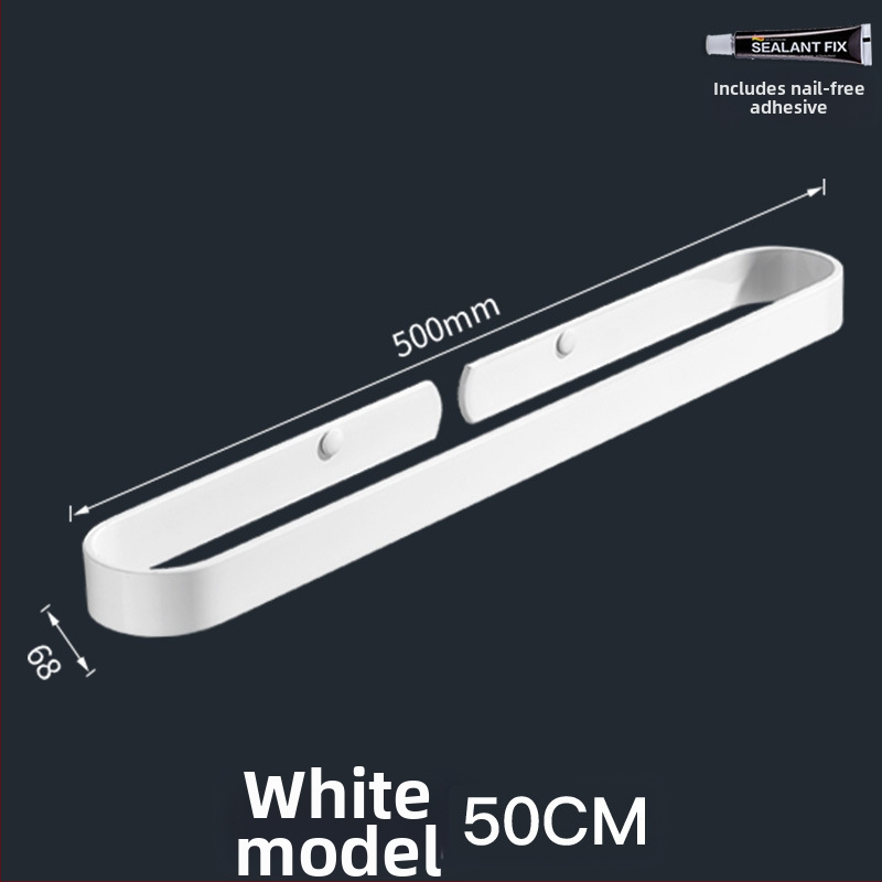 Стена-монтирана стойка за кърпи и чехли, алуминиева сплав, товароподемност 30 кг, един слой, модерен минималистичен стил