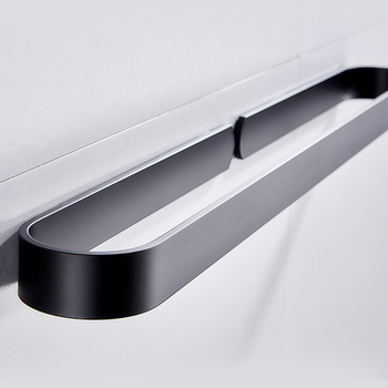 Държач за кърпи за баня, американски стил, без пробиване, еднопрътен (материал: алуминий; повърхност: спрей пластика; товар: 15 кг; 1 слой)