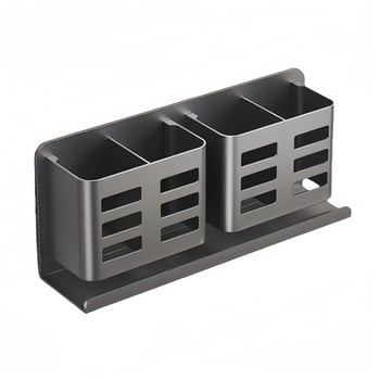 Επιτοίχιο ράφι αποθήκευσης μπάνιου για οδοντόβουρτσες, οδοντόκρεμα, ξυριστικά και χτένες· αλουμίνιο, μονοεπίπεδο, φόρτωση 1–5 kg, μοντέρνος μινιμαλισμός