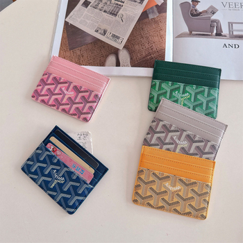 Κάτοχος καρτών με πολλαπλές θήκες, ultra-λεπτός και συμπαγής, υλικό PU, ριγέ σχέδιο, κατάλληλο για άνδρες και γυναίκες