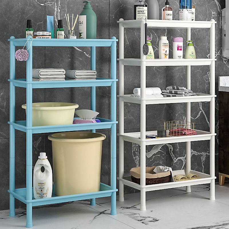 Πλαστικό ράφι αποθήκευσης μπάνιου, επιδαπέδιο, πολυεπίπεδο, απλό και μοντέρνο, πιστοποίηση CE