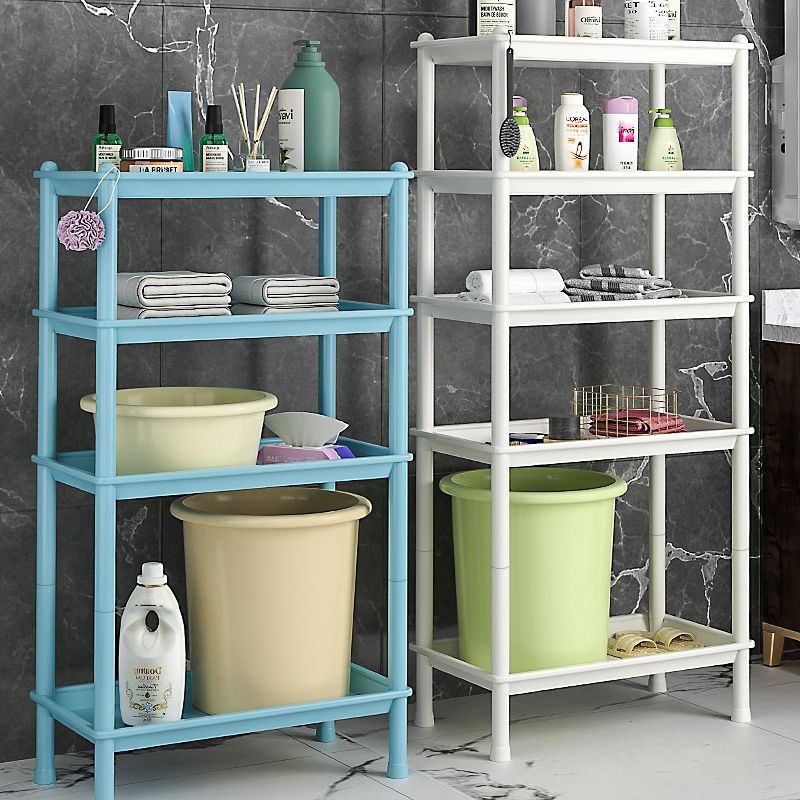 Πλαστικό ράφι αποθήκευσης μπάνιου, επιδαπέδιο, πολυεπίπεδο, απλό και μοντέρνο, πιστοποίηση CE