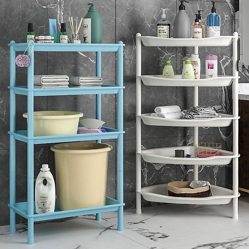 Πλαστικό ράφι αποθήκευσης μπάνιου, επιδαπέδιο, πολυεπίπεδο, απλό και μοντέρνο, πιστοποίηση CE