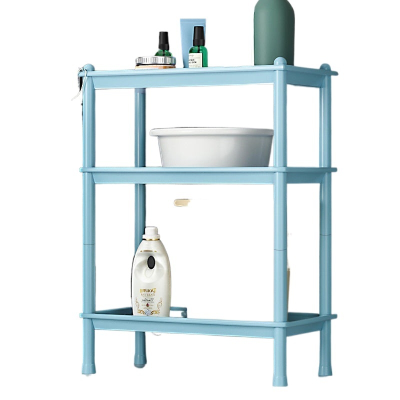 Πλαστικό ράφι αποθήκευσης μπάνιου, επιδαπέδιο, πολυεπίπεδο, απλό και μοντέρνο, πιστοποίηση CE