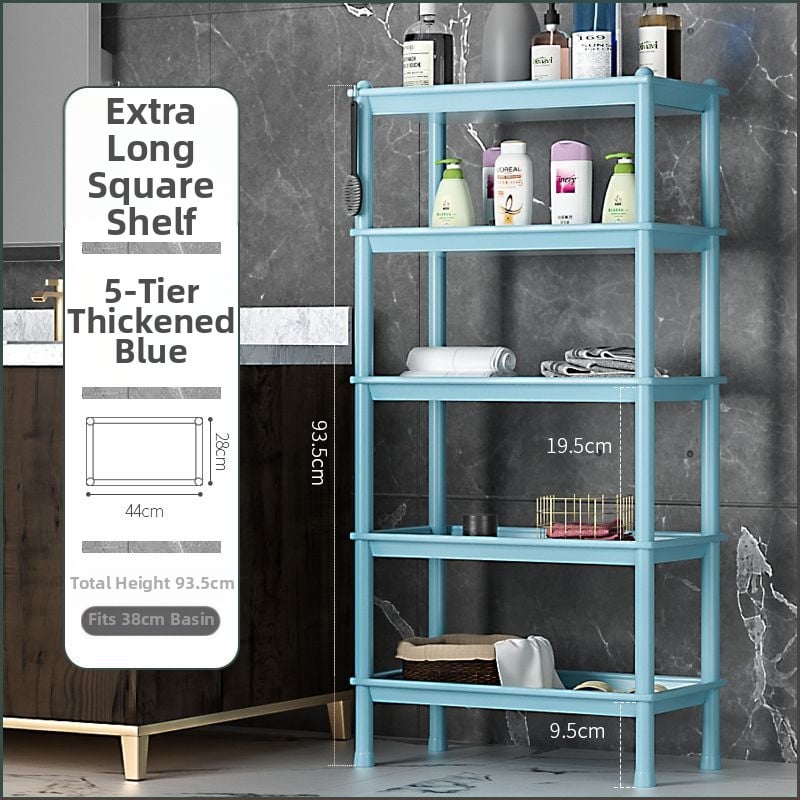 Πλαστικό ράφι αποθήκευσης μπάνιου, επιδαπέδιο, πολυεπίπεδο, απλό και μοντέρνο, πιστοποίηση CE