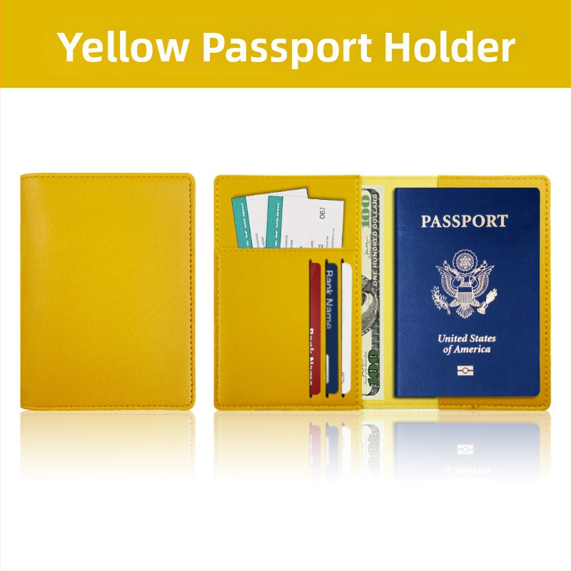 Θήκη διαβατηρίου από PU δέρμα με προσαρμοζόμενο λογότυπο, προστασία από κλοπή, οργανωτής εγγράφων για ταξίδια, unisex