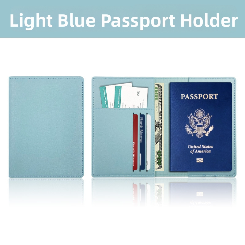 Θήκη διαβατηρίου από PU δέρμα με προσαρμοζόμενο λογότυπο, προστασία από κλοπή, οργανωτής εγγράφων για ταξίδια, unisex