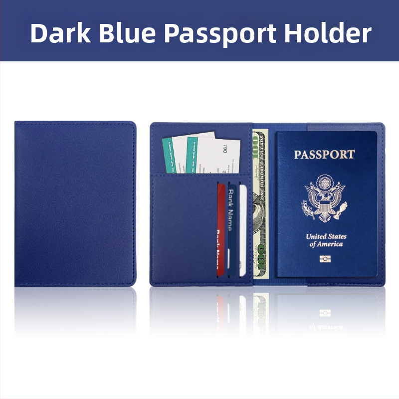 Θήκη διαβατηρίου από PU δέρμα με προσαρμοζόμενο λογότυπο, προστασία από κλοπή, οργανωτής εγγράφων για ταξίδια, unisex