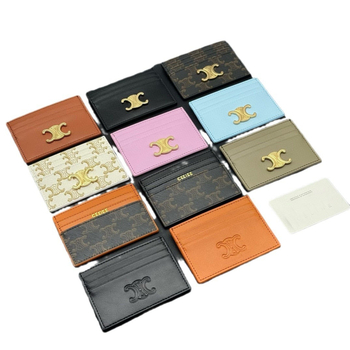 Καρτοθήκη από γνήσιο δέρμα κορυφαίας ποιότητας με μοτίβο γραμμάτων — Ευρωπαϊκό-Αμερικανικό ρετρό στυλ