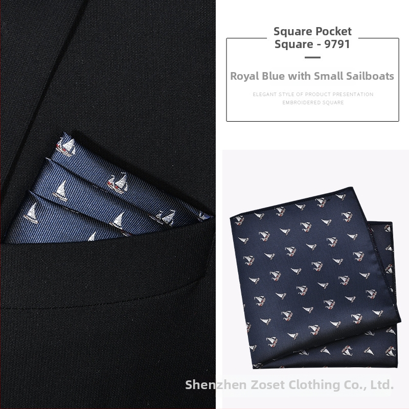 Kabatas lakatiņš ar izšūtu karikatūru dzīvnieku motīvu, poliesters, izšuvums, dizains atbilst kaklaitei, standarta kaklaites platums