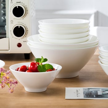 Zdjela za ramen od Jingdezhen bone china, okruglog oblika, underglaze završna obrada, pogodna za mikrovalnu pećnicu