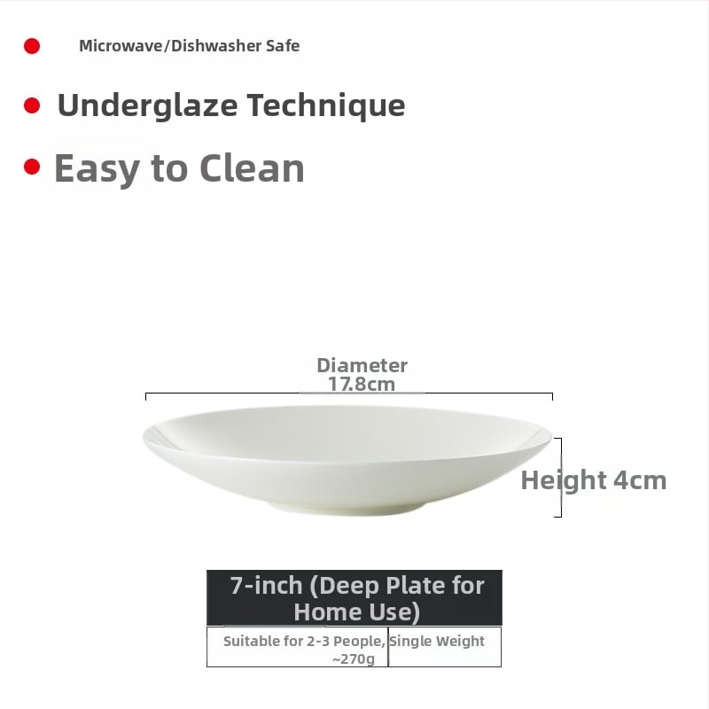 Zdjela za ramen od Jingdezhen bone china, okruglog oblika, underglaze završna obrada, pogodna za mikrovalnu pećnicu