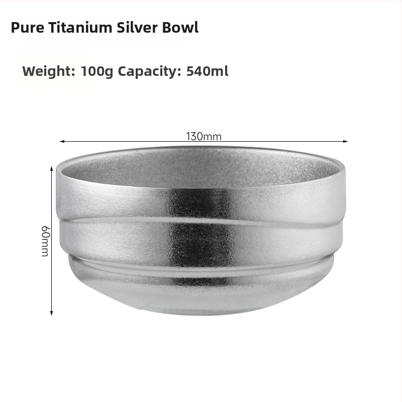 Dvojvrstvový titánový set misiek pre vonkajšie použitie – luxusné riady, povrch Crystal Ice Flower, guľatý tvar