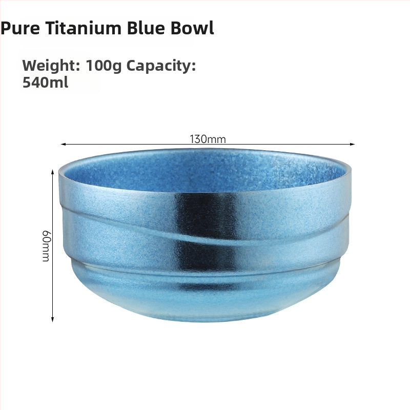 Dvojvrstvový titánový set misiek pre vonkajšie použitie – luxusné riady, povrch Crystal Ice Flower, guľatý tvar