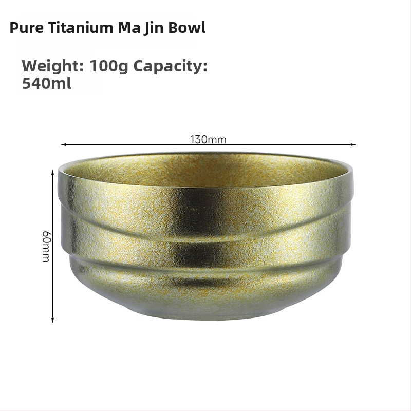 Dvojvrstvový titánový set misiek pre vonkajšie použitie – luxusné riady, povrch Crystal Ice Flower, guľatý tvar