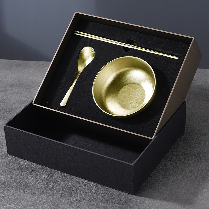 Dvojvrstvový titánový set misiek pre vonkajšie použitie – luxusné riady, povrch Crystal Ice Flower, guľatý tvar