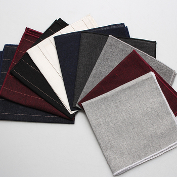 Kabatas lakatiņš no kokvilnas džakarda, pruhots un vienkrāsains raksts, vīrietim, Ler zīmols, pavasaris 2023