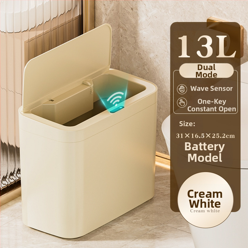 Nutikas induktsiooniga avanev prügikast, 13–17 L, PP, sobib elutoale, magamistuppa, kontorile, hotellile ja köögile