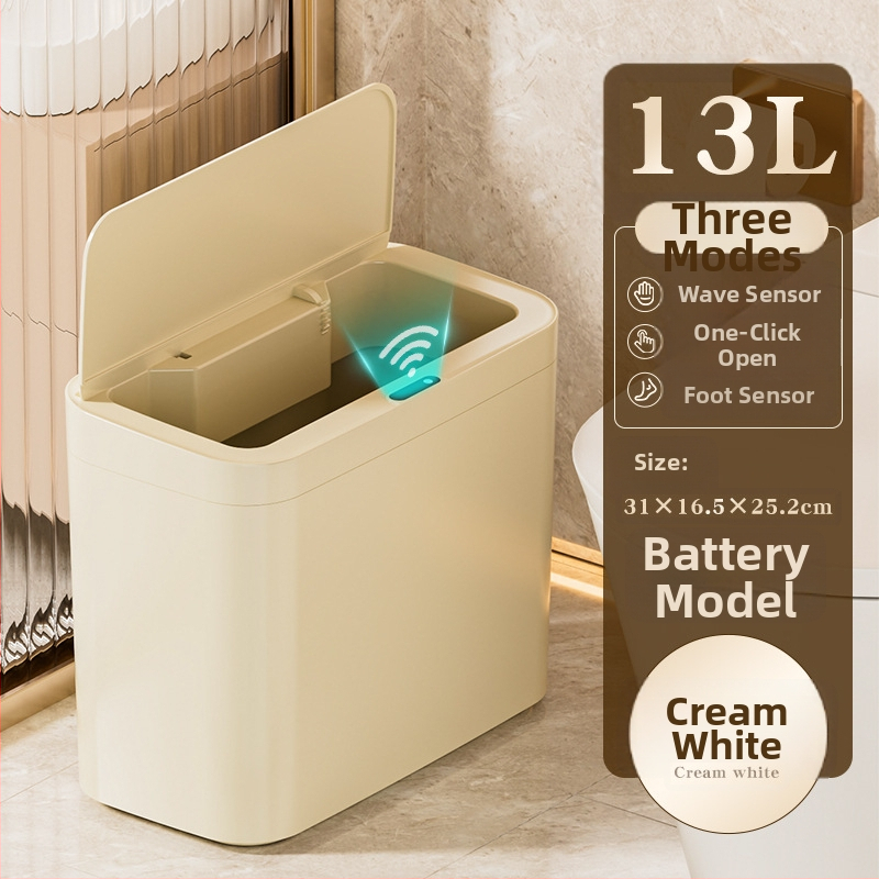 Nutikas induktsiooniga avanev prügikast, 13–17 L, PP, sobib elutoale, magamistuppa, kontorile, hotellile ja köögile