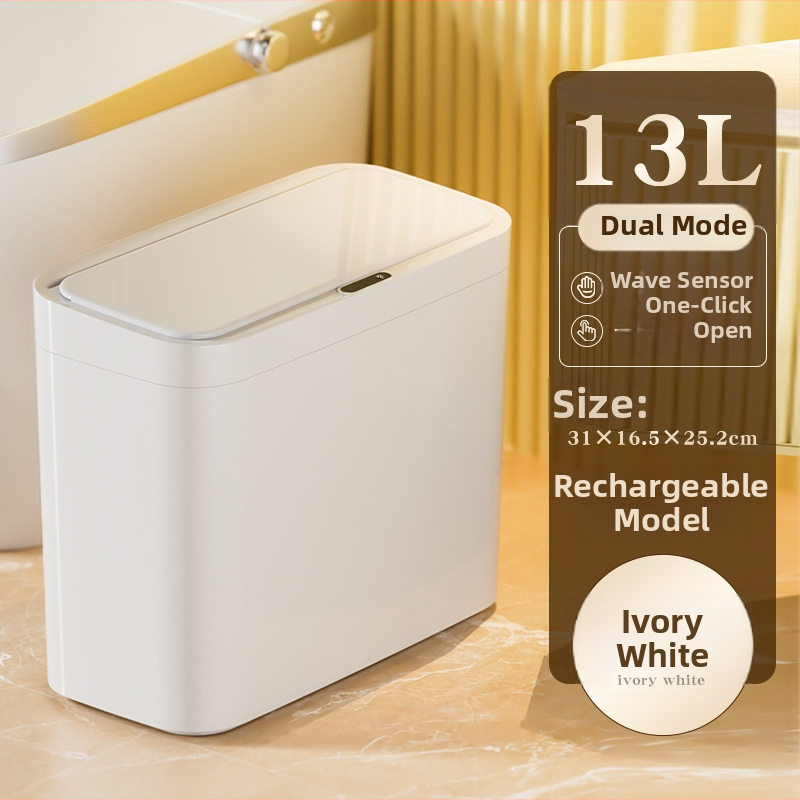 Nutikas induktsiooniga avanev prügikast, 13–17 L, PP, sobib elutoale, magamistuppa, kontorile, hotellile ja köögile