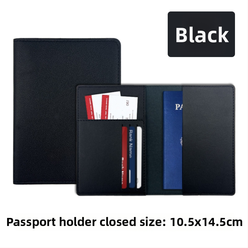 Θήκη διαβατηρίου από PU δέρμα με επένδυση πολυεστέρα, μονόχρωμο σχέδιο, κατάλληλη για άνδρες και γυναίκες