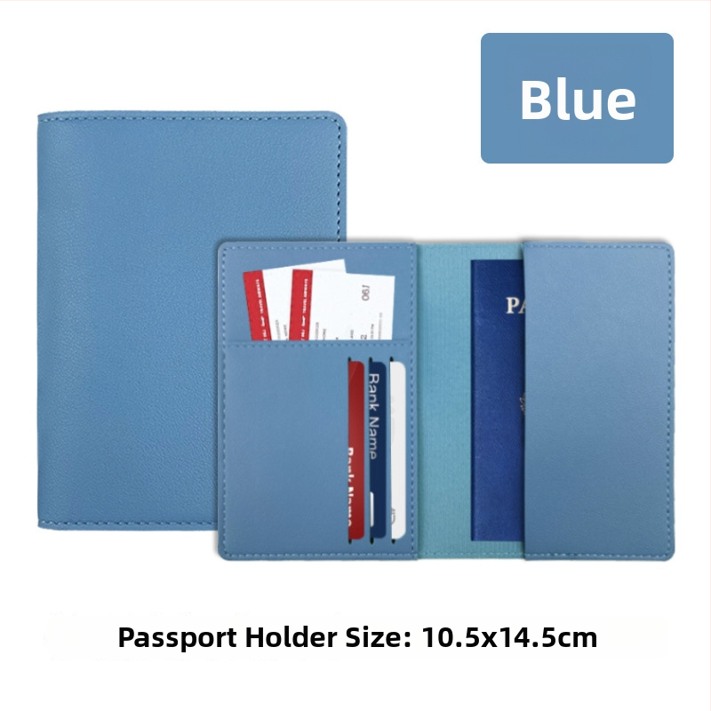 Θήκη διαβατηρίου από PU δέρμα με επένδυση πολυεστέρα, μονόχρωμο σχέδιο, κατάλληλη για άνδρες και γυναίκες