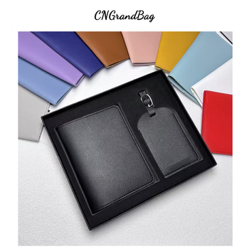 Σετ κάλυμμα διαβατηρίου και ετικέτα αποσκευών – υλικό PU, unisex, αδιάβροχο, αντιβακτηριακό, εξαιρετικά ελαφρύ, ανθεκτικό στη φθορά