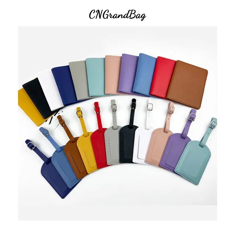 Σετ κάλυμμα διαβατηρίου και ετικέτα αποσκευών – υλικό PU, unisex, αδιάβροχο, αντιβακτηριακό, εξαιρετικά ελαφρύ, ανθεκτικό στη φθορά