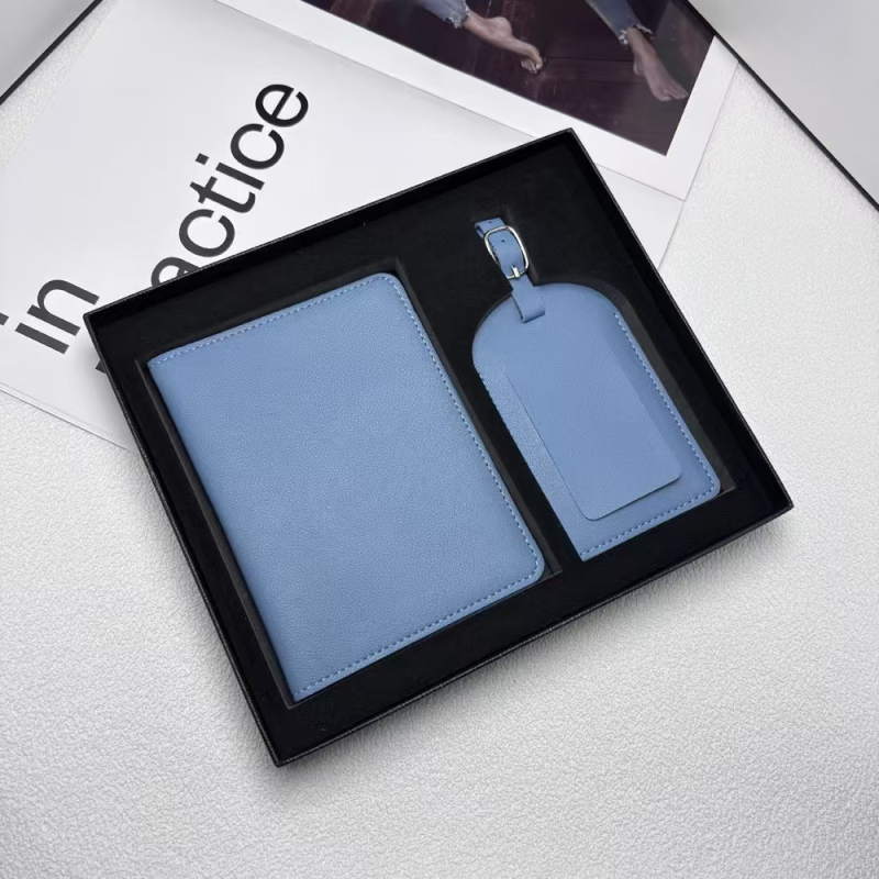 Σετ κάλυμμα διαβατηρίου και ετικέτα αποσκευών – υλικό PU, unisex, αδιάβροχο, αντιβακτηριακό, εξαιρετικά ελαφρύ, ανθεκτικό στη φθορά