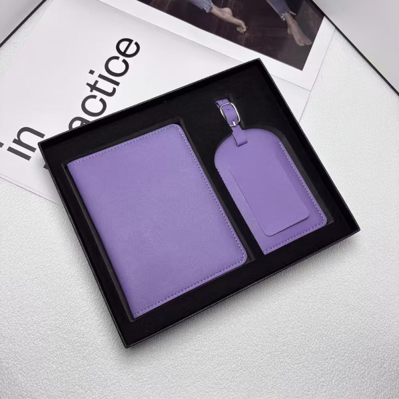 Σετ κάλυμμα διαβατηρίου και ετικέτα αποσκευών – υλικό PU, unisex, αδιάβροχο, αντιβακτηριακό, εξαιρετικά ελαφρύ, ανθεκτικό στη φθορά