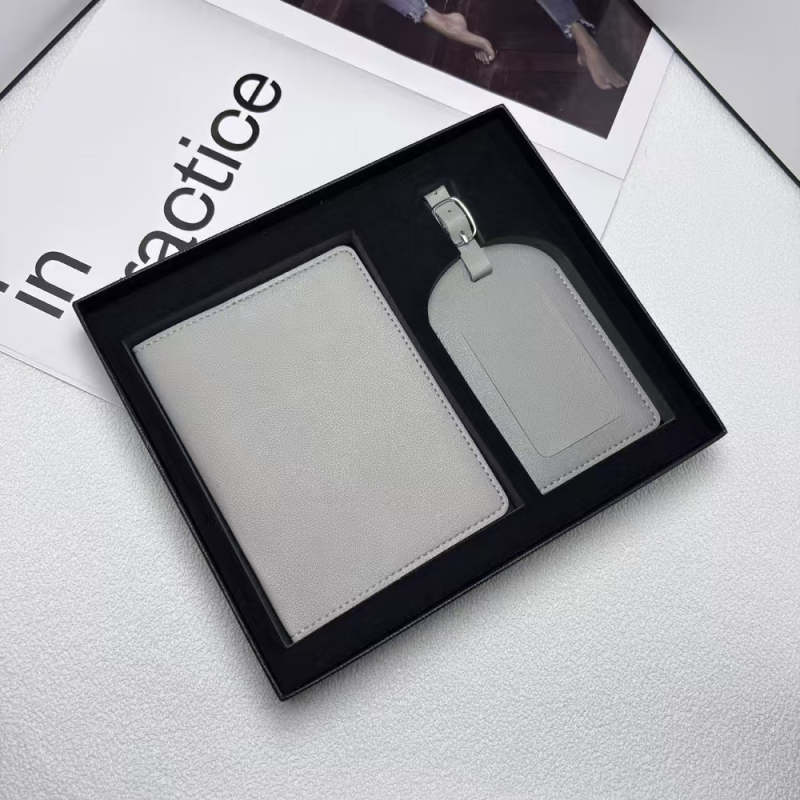 Σετ κάλυμμα διαβατηρίου και ετικέτα αποσκευών – υλικό PU, unisex, αδιάβροχο, αντιβακτηριακό, εξαιρετικά ελαφρύ, ανθεκτικό στη φθορά