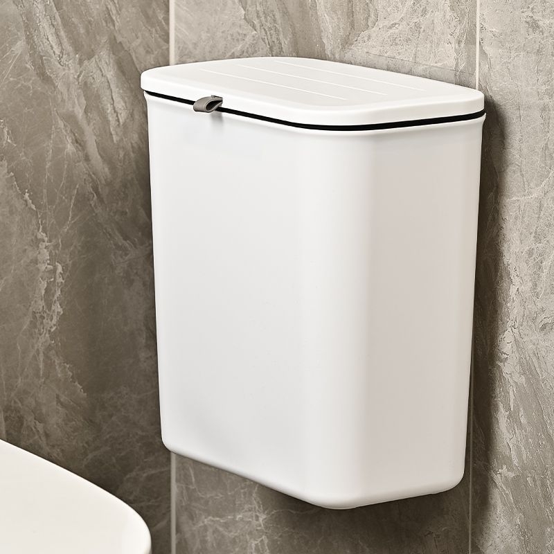 Sieninis šiukšlių dėklas vonios kambariui su pasukamu dangteliu, plastikinis, cilindrinė forma, talpa iki 4 L