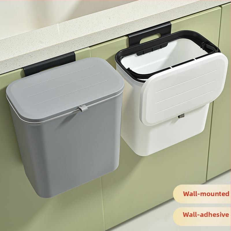 Sieninis šiukšlių dėklas vonios kambariui su pasukamu dangteliu, plastikinis, cilindrinė forma, talpa iki 4 L