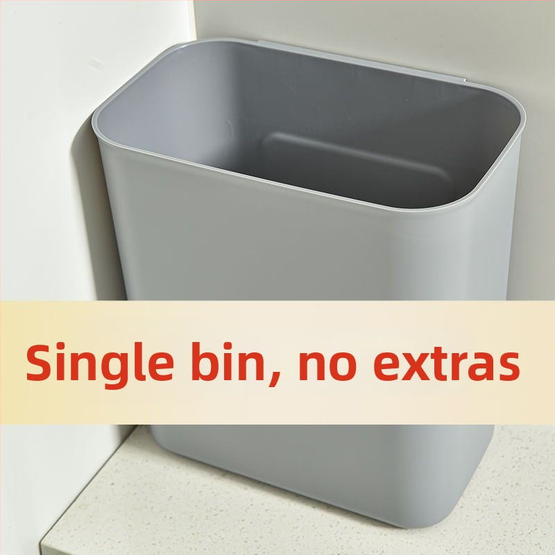 Sieninis šiukšlių dėklas vonios kambariui su pasukamu dangteliu, plastikinis, cilindrinė forma, talpa iki 4 L